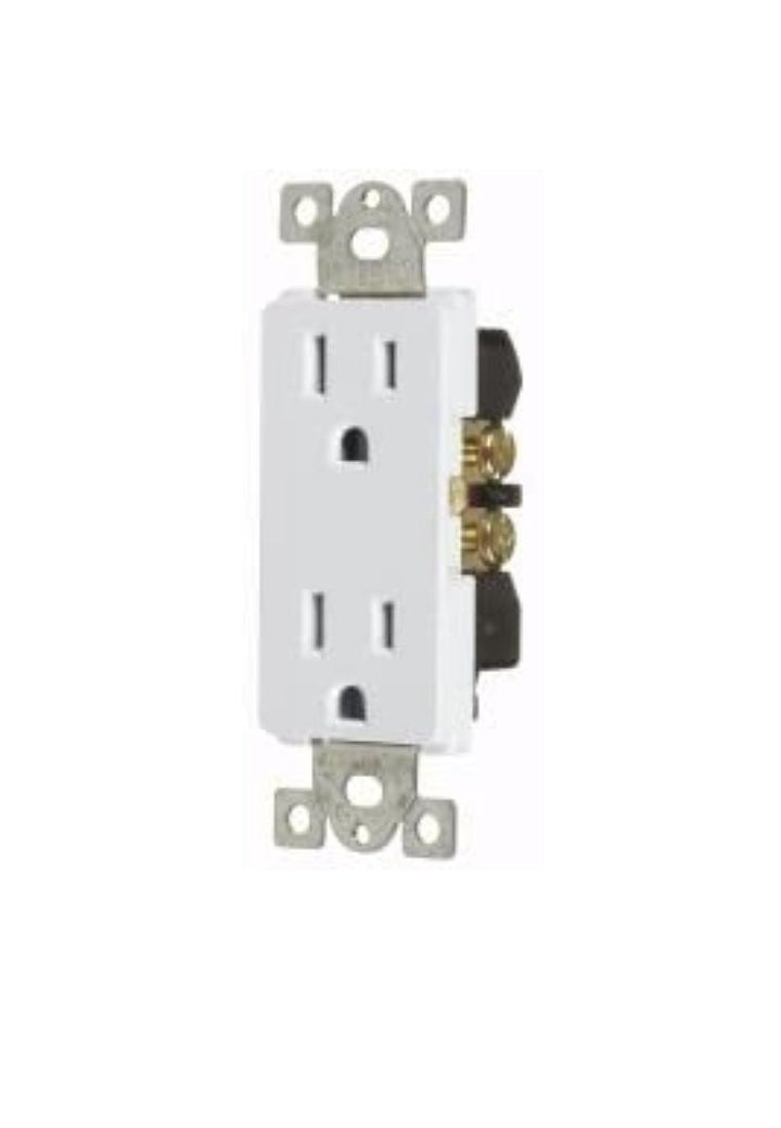 VISTA Point Duplex Outlet Decora 15A White 5635 45111