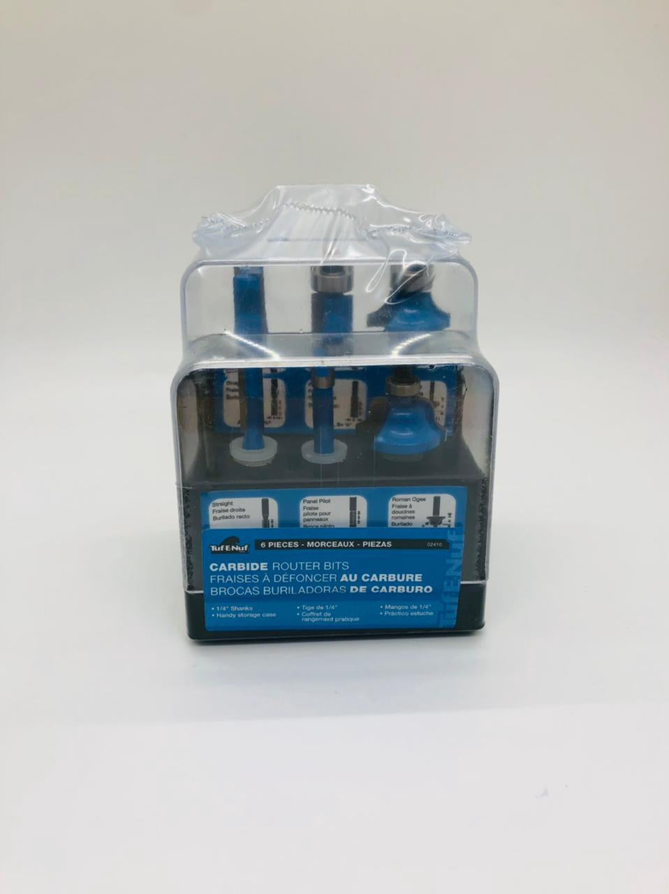 TUFF-E-NUFF Router Bit Set TUF-E-NUF 6PCS Carbide 02410