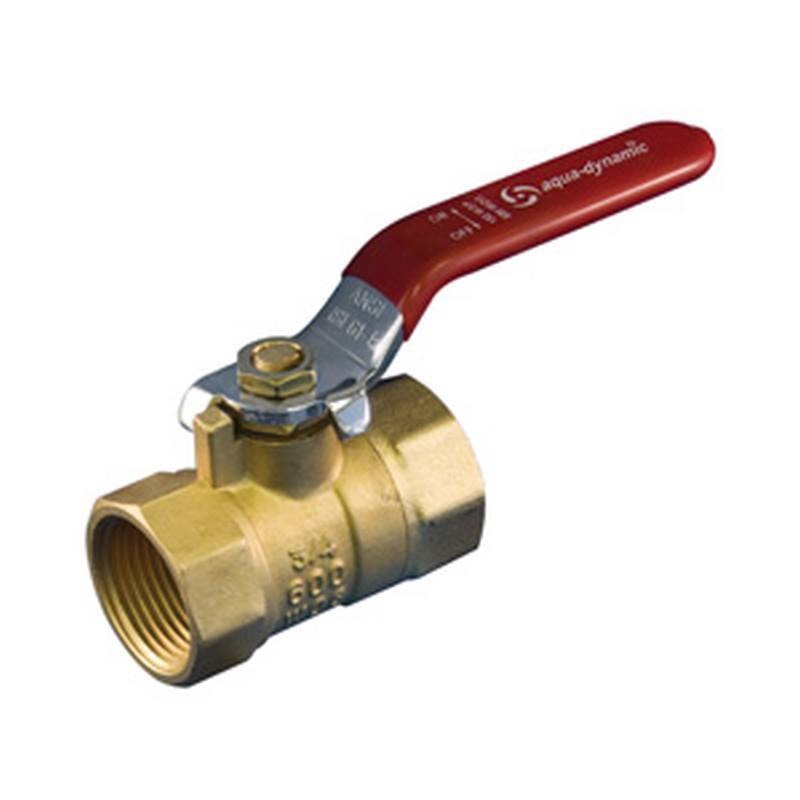 AQUA DYNAMIC Lever Valve 1/2" Brass AQUA-DYNAMIC 1197-903