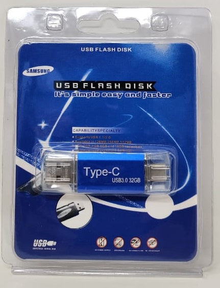 JFNV Computer Flash Drive 32GB USB - TYPE-C 3.0 Disk Metal