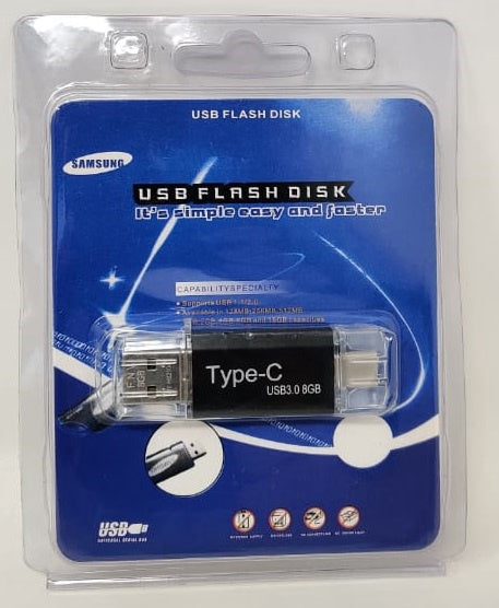 JFNV Computer Flash Drive 8GB USB - TYPE-C 3.0 Disk Metal