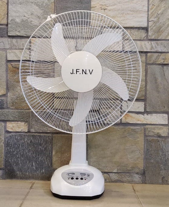 JFNV Fan 16" J.f.n.v 016T Solar Rechargeable Desk AC/DC Dual Power