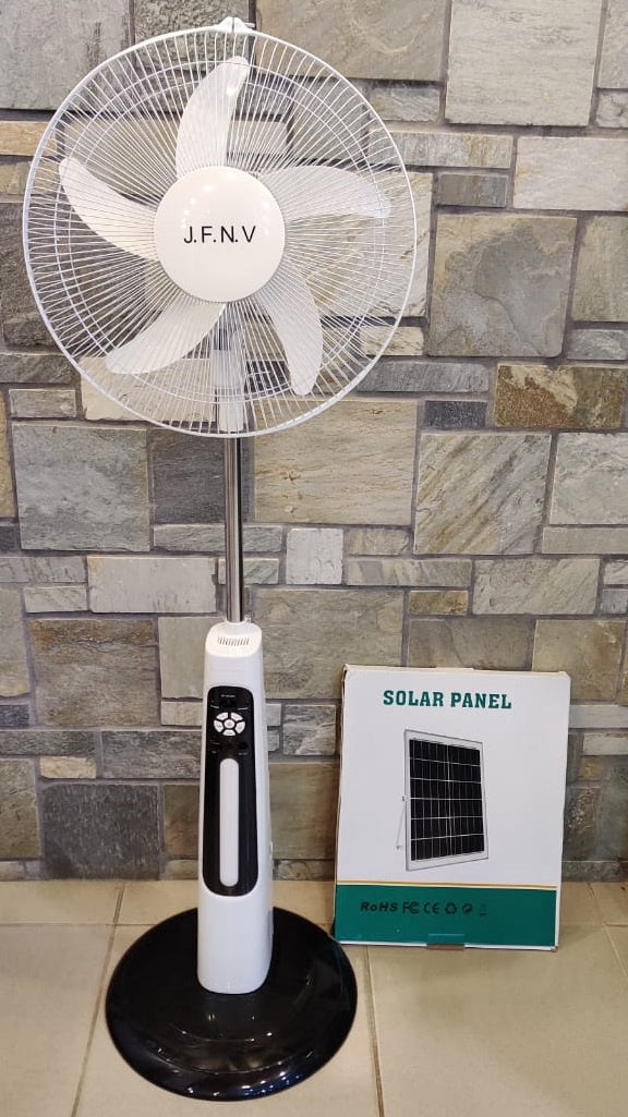 JFNV Fan 16" J.f.n.v 300-16 K300A Solar Rechargeable Floor AC/DC Dual Power