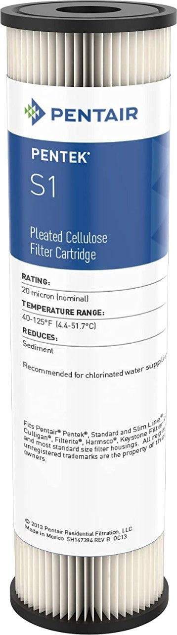 PENTAIR Filter Cartridge S1 Cream Pleated 20 Micron