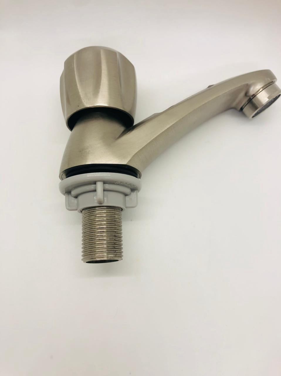 Pillar Tap 1/2" Round Knob Brush Nickle