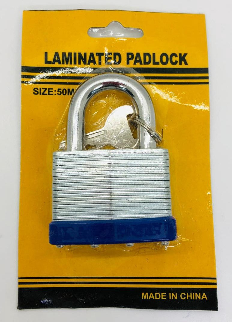 Padlock Laminated 50MM YELLOW/ORANGE Pack