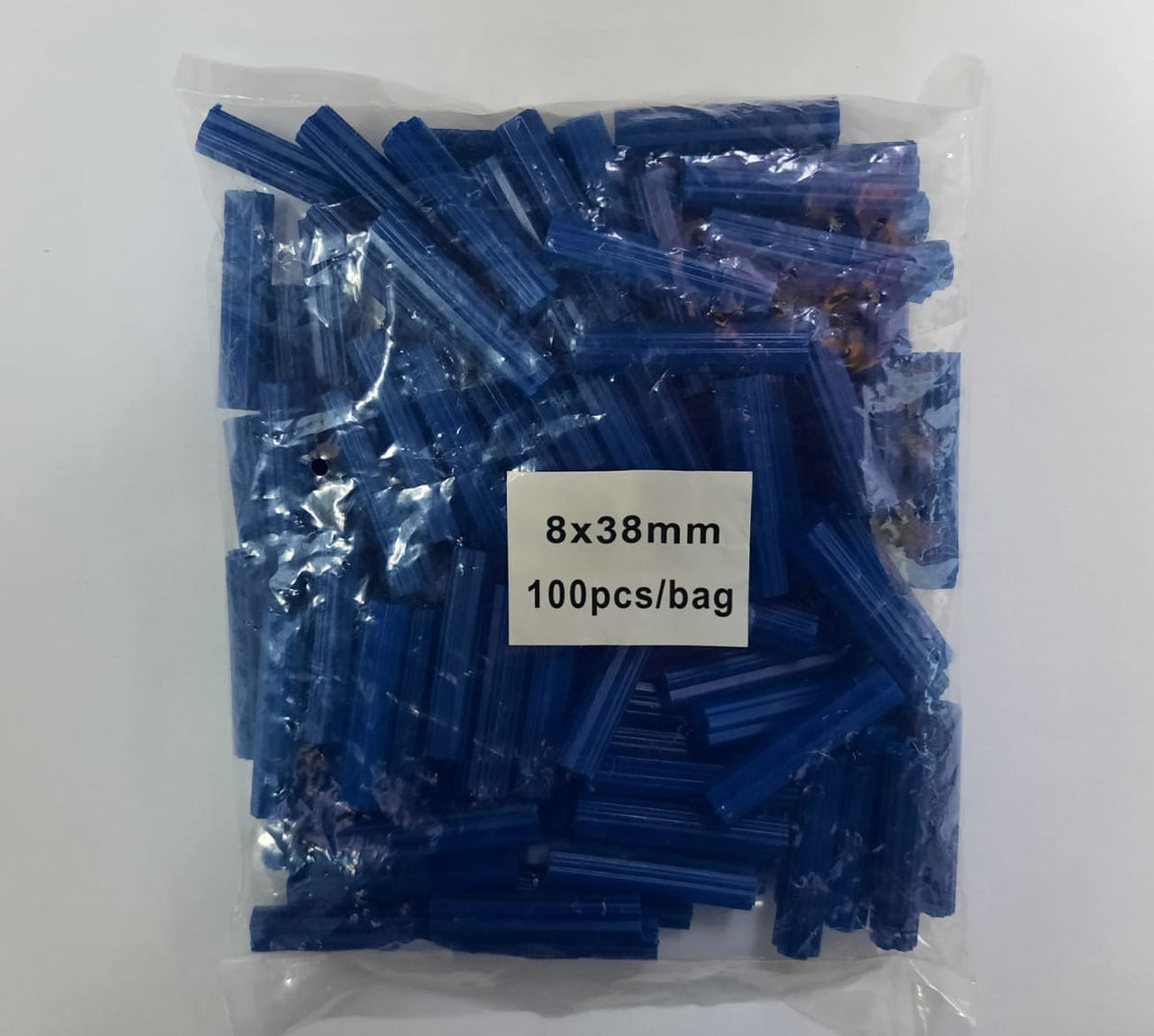 Wall Plug Blue 8 X 38MM 100PCS/BAG