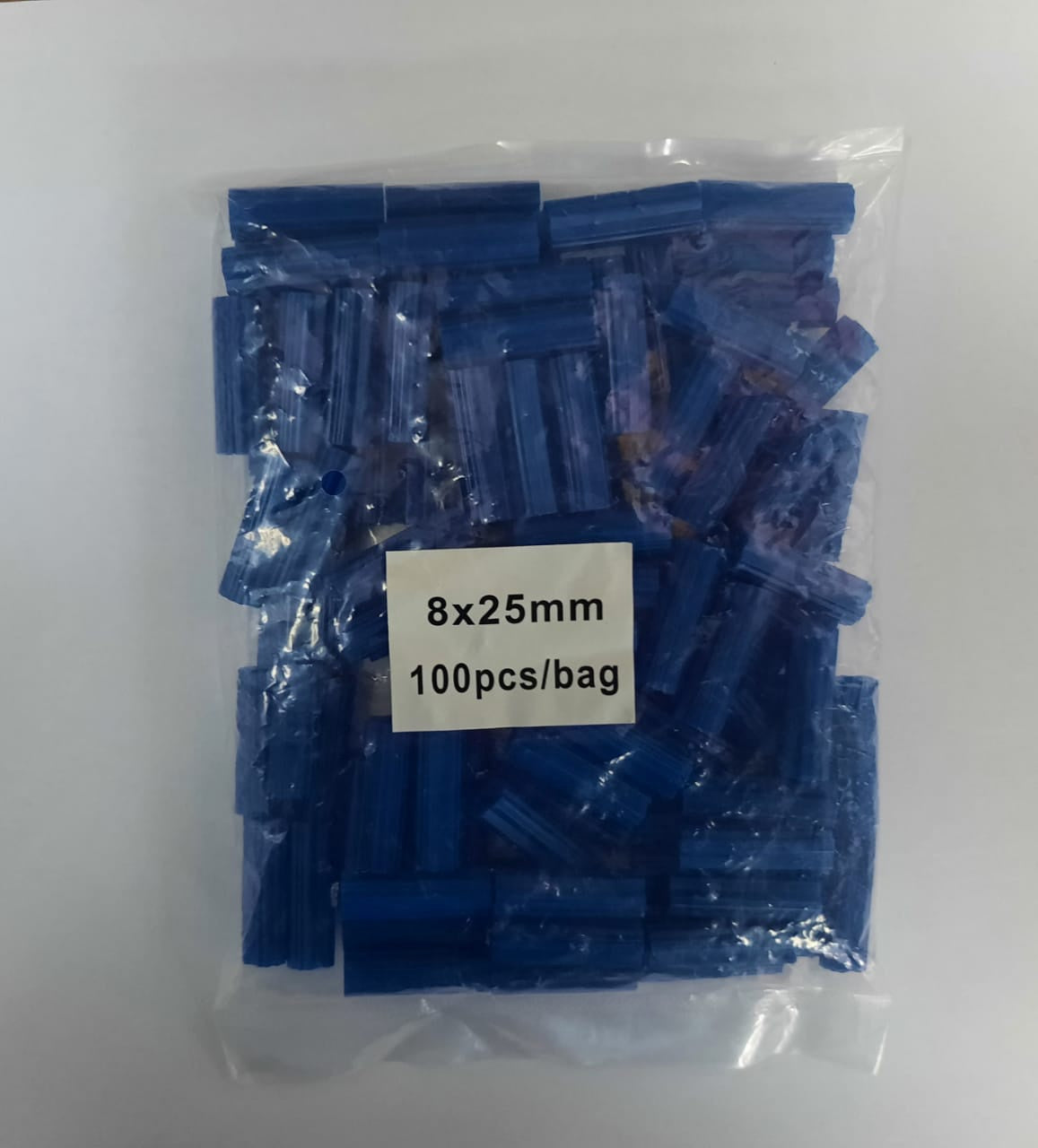 Wall Plug Blue 8 X 25MM 100PCS/BAG