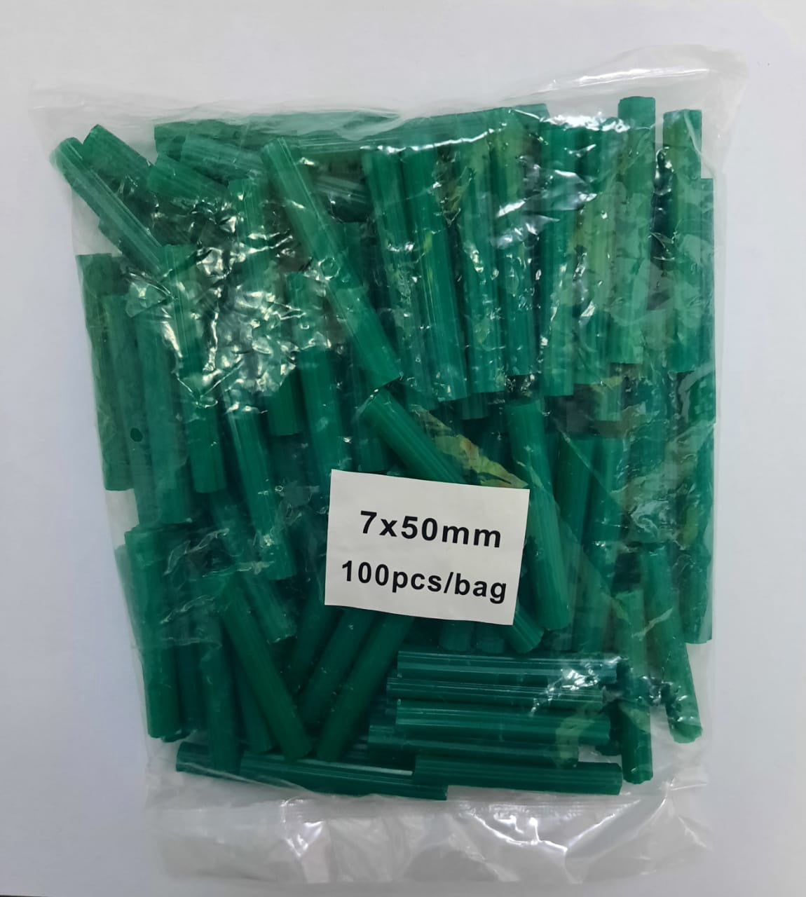 Wall Plug Green 7 X 50MM 100PCS/BAG