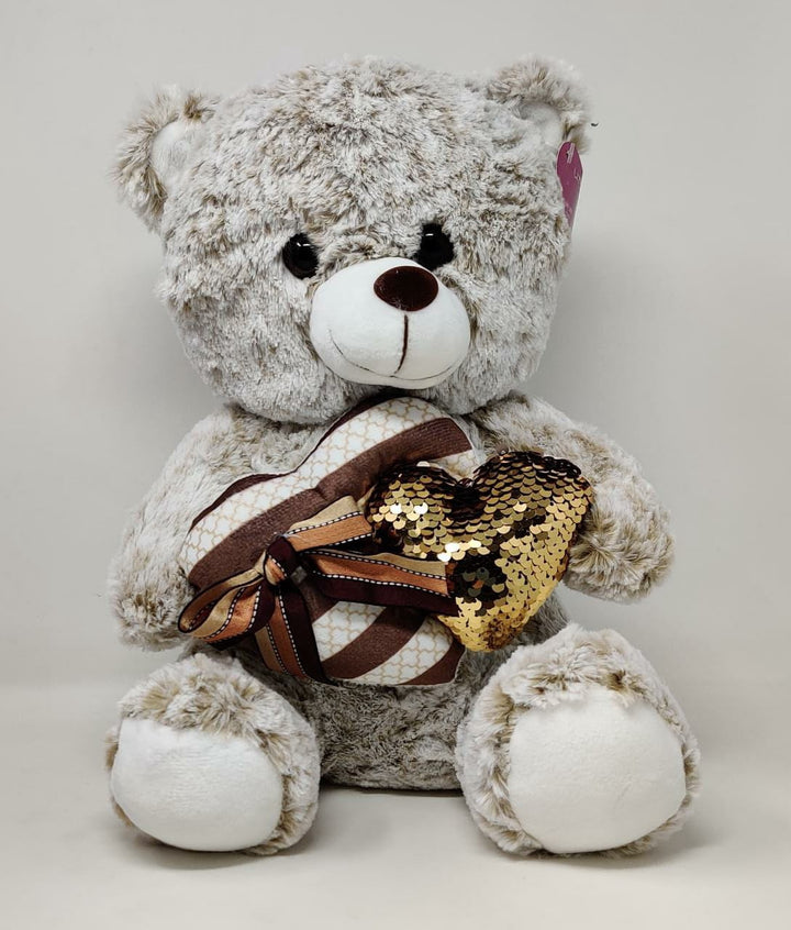Plush Teddy Bear 645-30 Brown Heart
