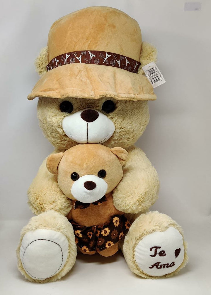 Plush Teddy Bear HC1731 Brown with Small Bear
