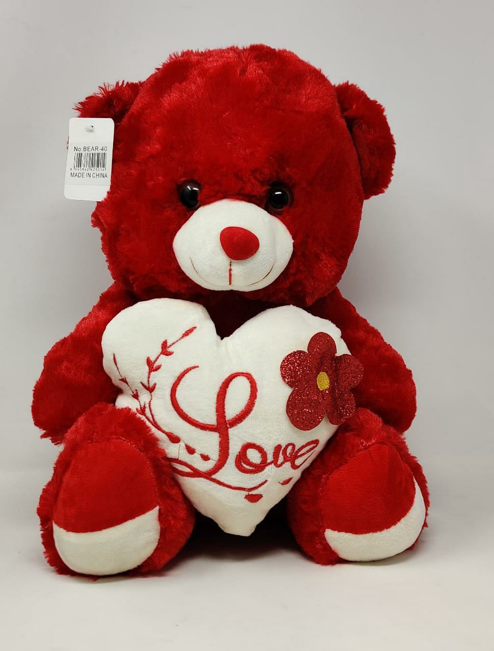 Plush Teddy BEAR-60 Red Love Flower