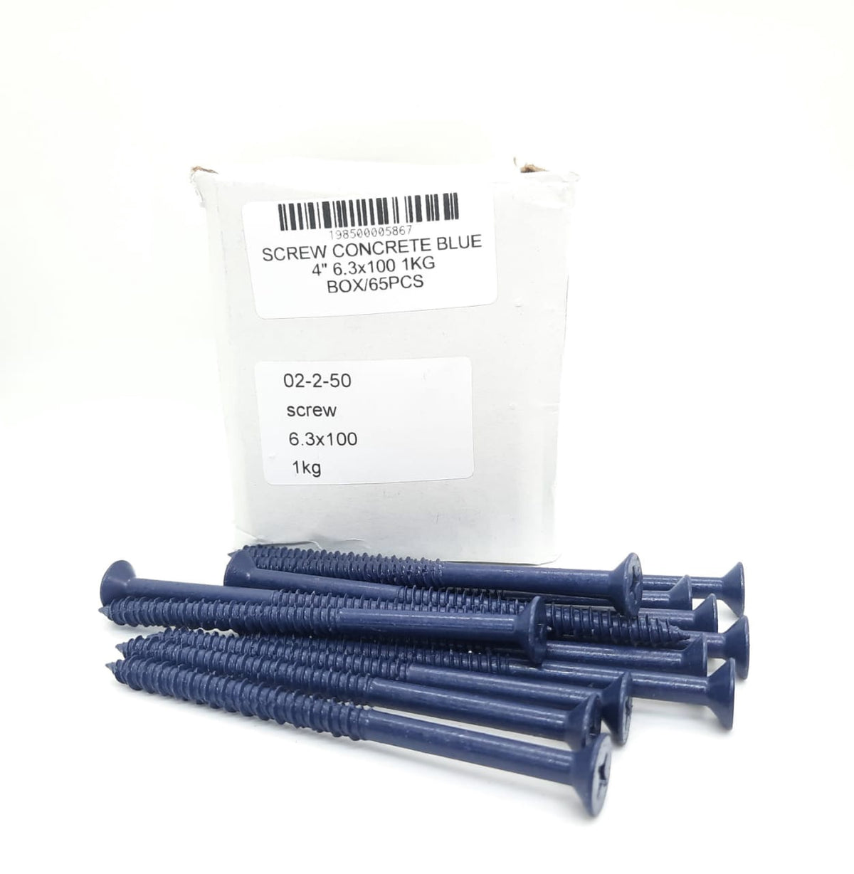 Screw Concrete Blue 4" 6.3X100 1KG BOX/60PCS
