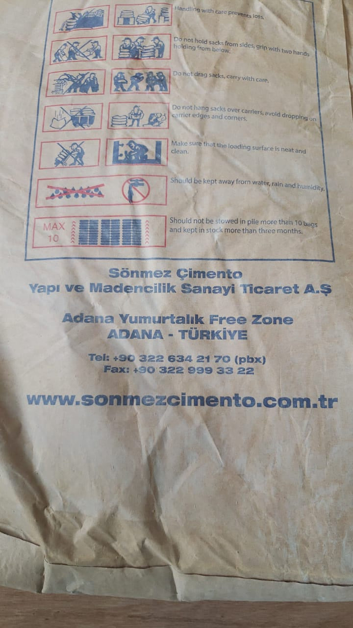 Cement Sonmez Cimento Turkey Sack