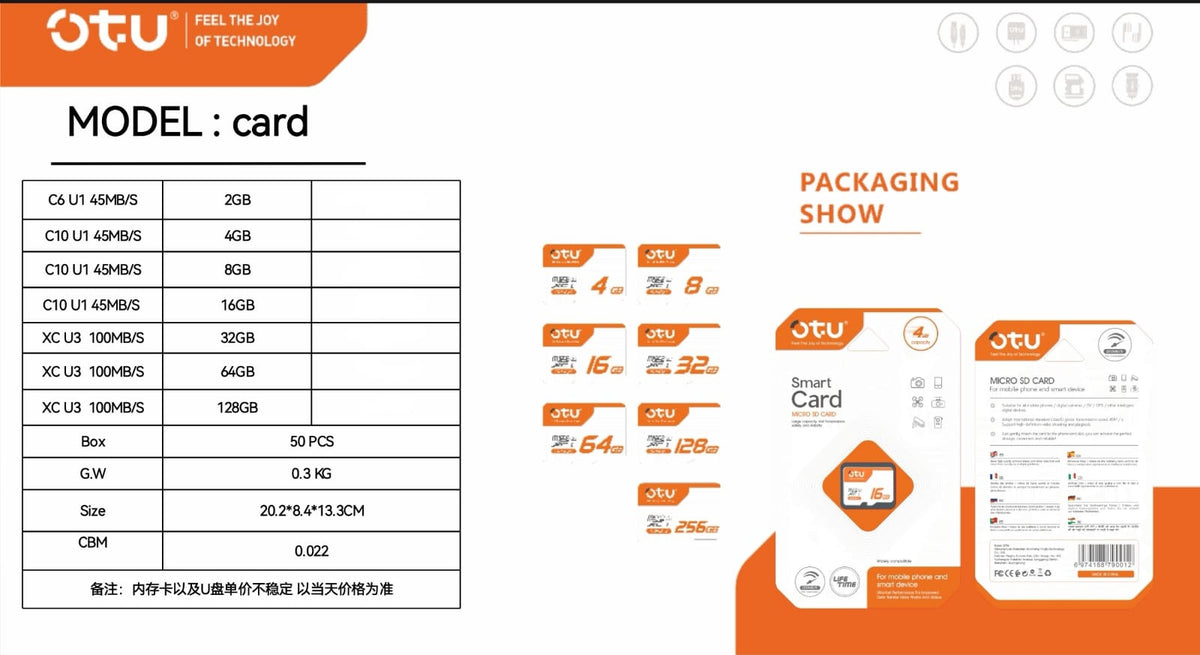 OTU Micro Sd Card 64GB Smart Card