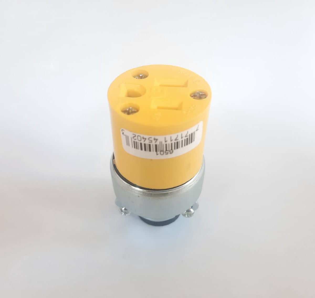 VISTA Point Duplex Single Hanging Ve 15A Yellow & Chrome Armoured 6501 45402