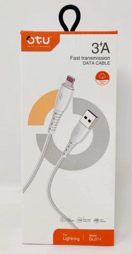 OTU Charger Cable USB DL01-I 1M Lighting 3A Fast Transmission Data Cable