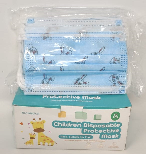 Face Mask 50PCS Pack Kids Children Disposable Protective