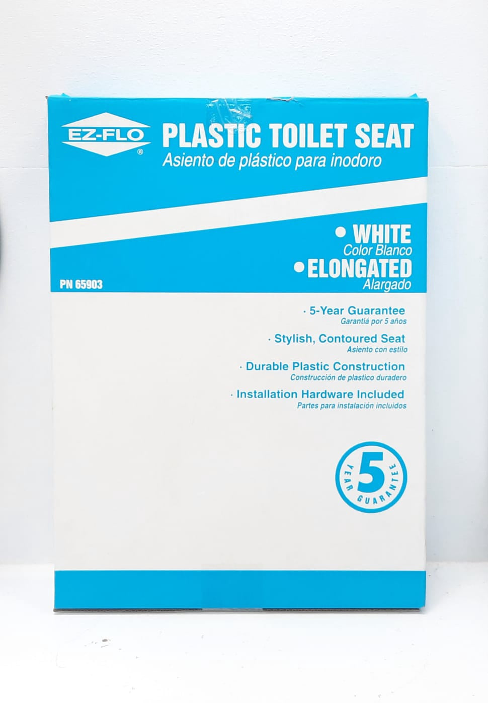 EZ-FLO Toilet Seat Elongated 65903 White