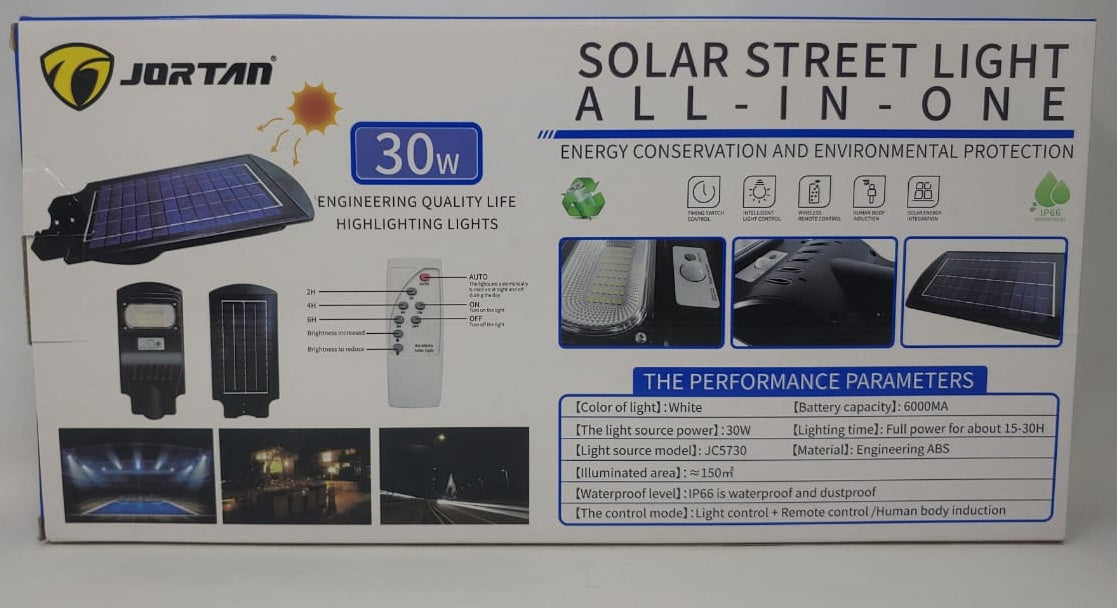 JORTAN Light Solar Street LED 30W P-G30W-Z