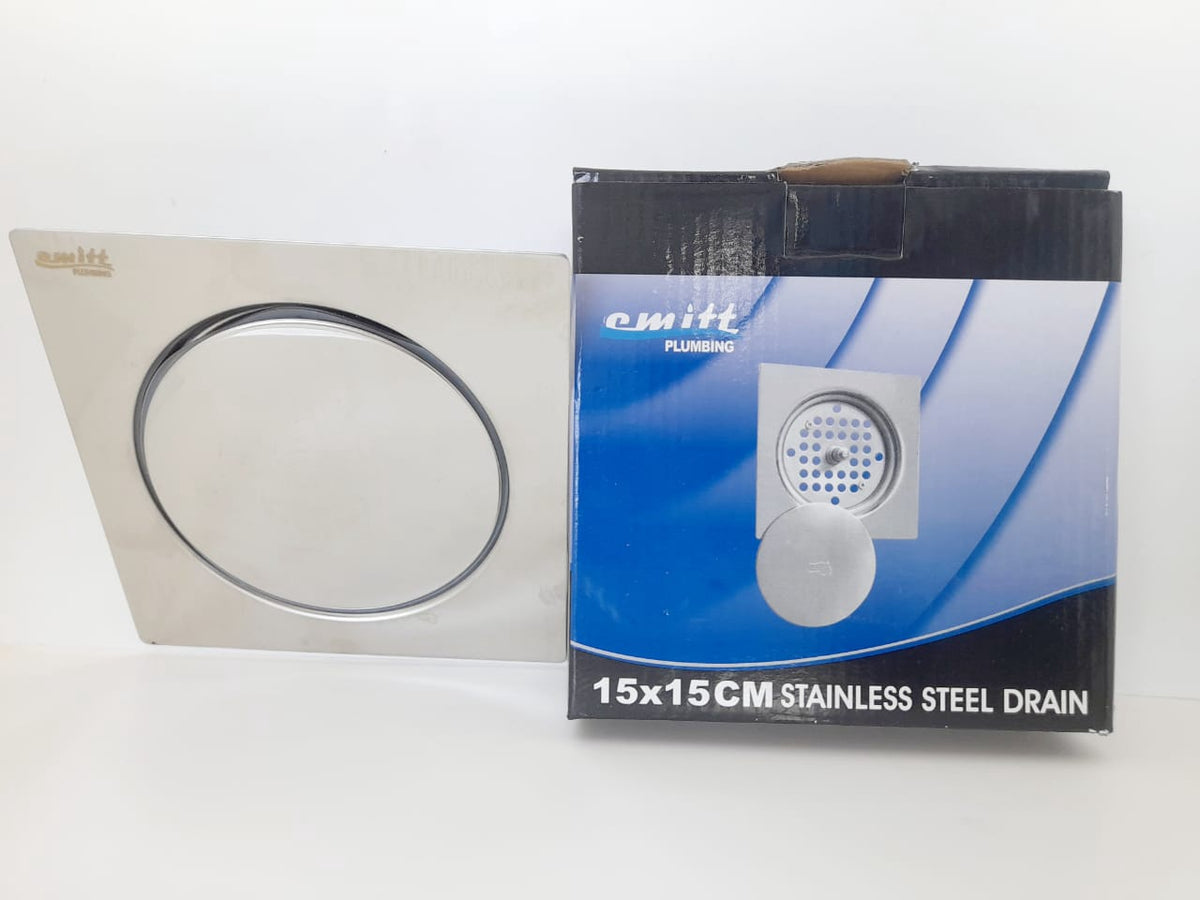 CMITT Floor Drain Stainless Steel 15X15CM Square