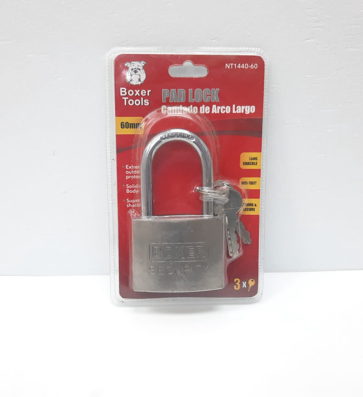BOXER Padlock 60MM NT1440-60 Long Shackle