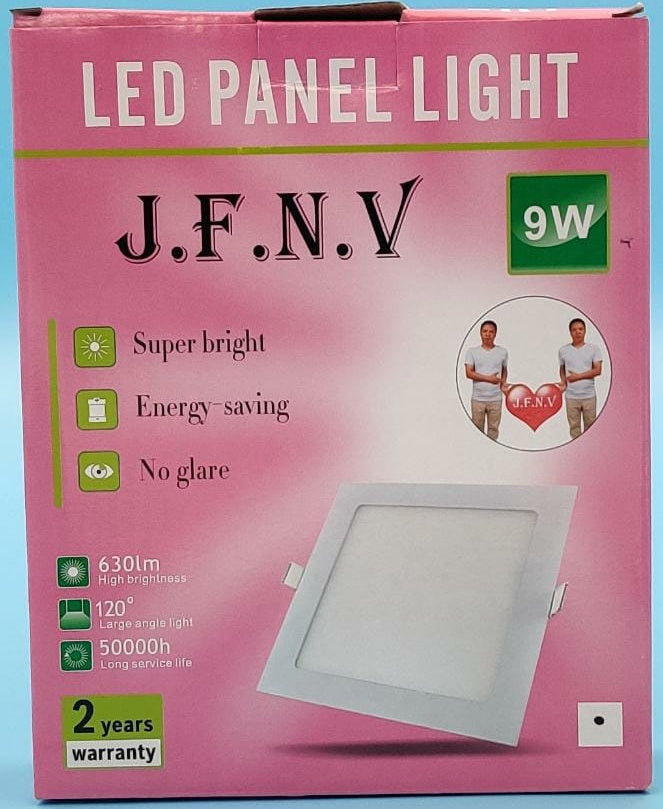 Light LED Panel 9W J.f.n.v Square White 6500K 85-265V