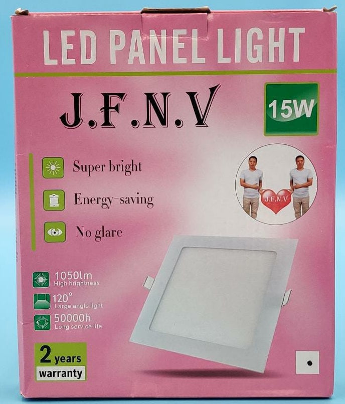 Light LED Panel 15W J.f.n.v Square White 6500K 85-265V