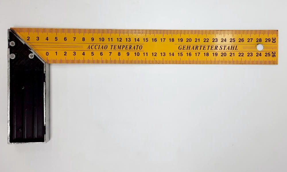 Tee Square 30CM Yellow Acciao Temperato