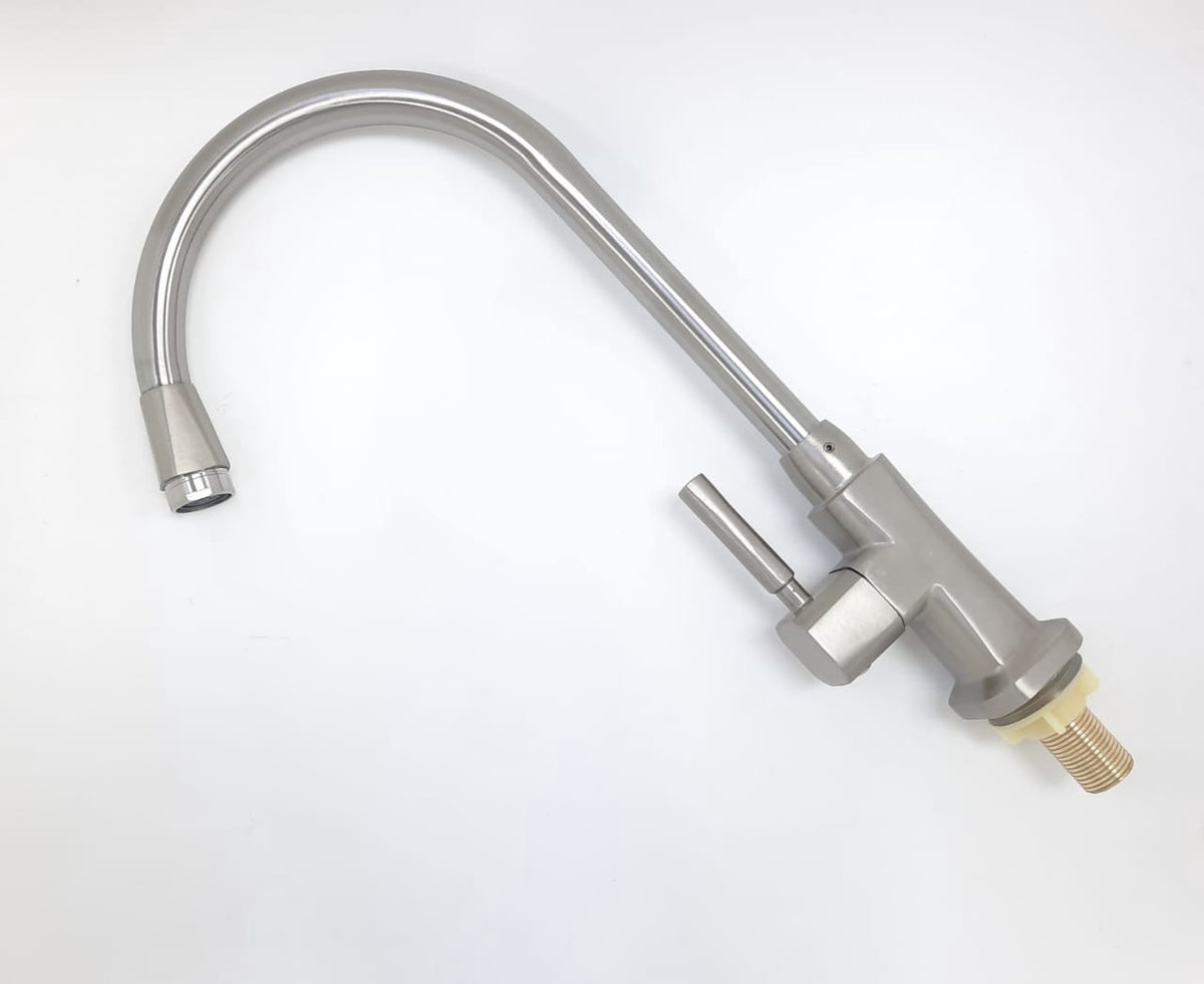 Goose Neck 1/2" Brush Nickle Sq Lever Short