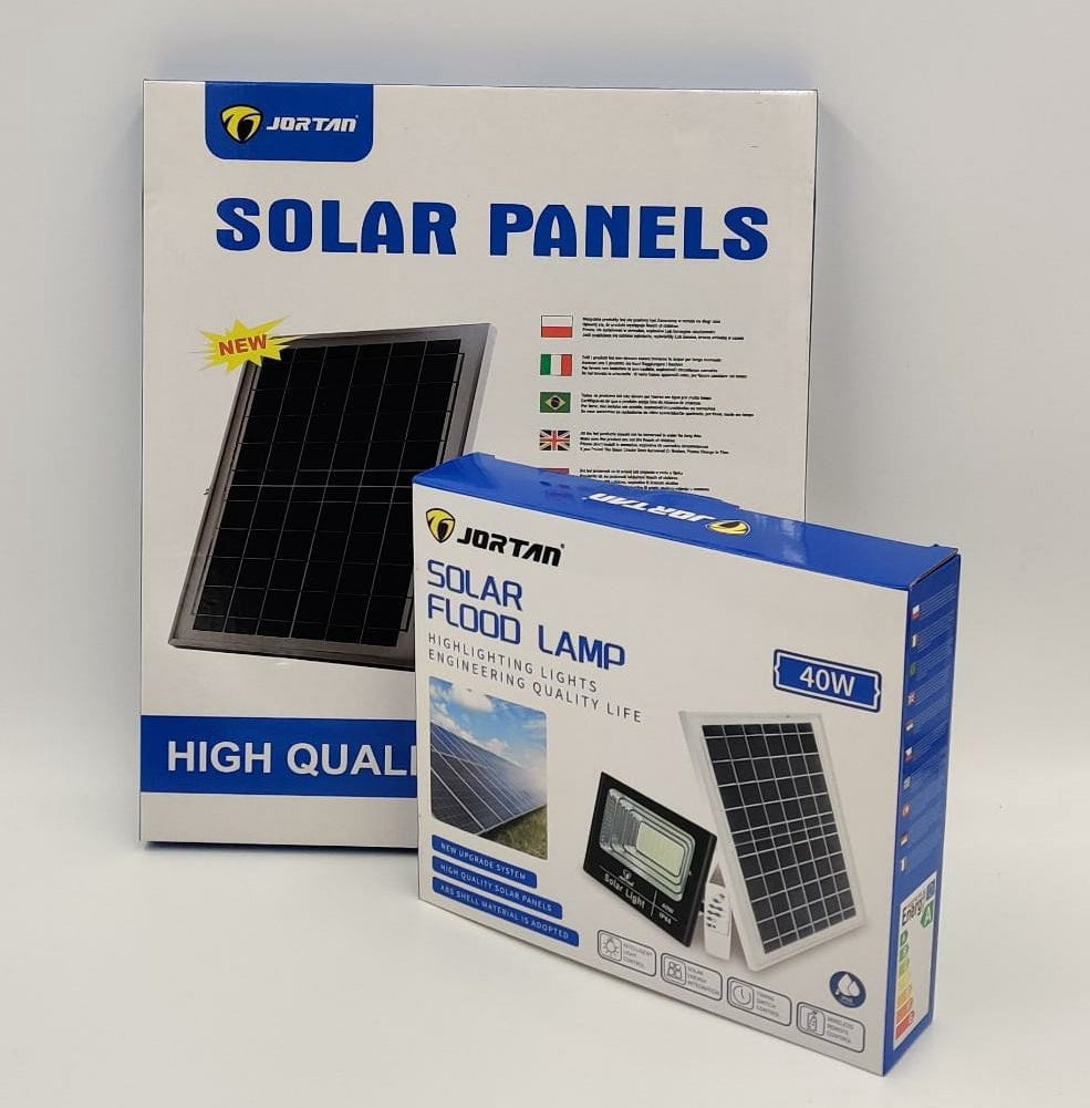 JORTAN Lamp LED Solar Flood 40W JT-BJ-40W-TZ + JT-BJ40W-TZ 6500K IP66