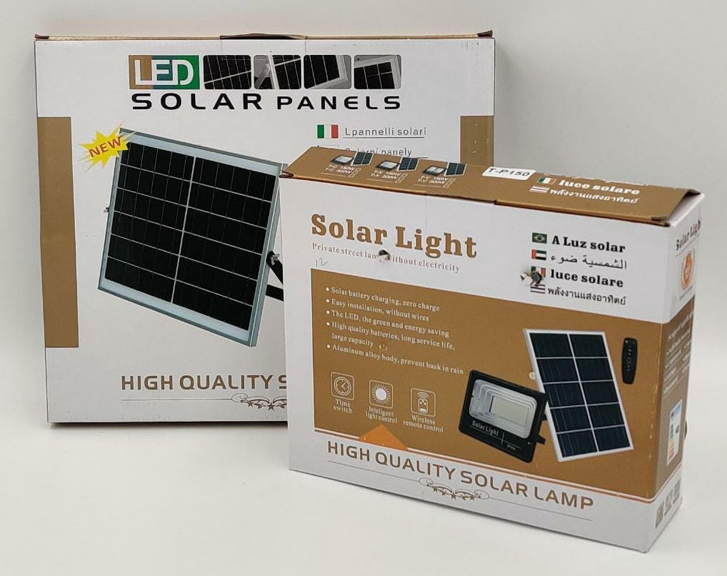 Lamp LED Solar Flood 150W with Solar Panel T-C150W Solar Light