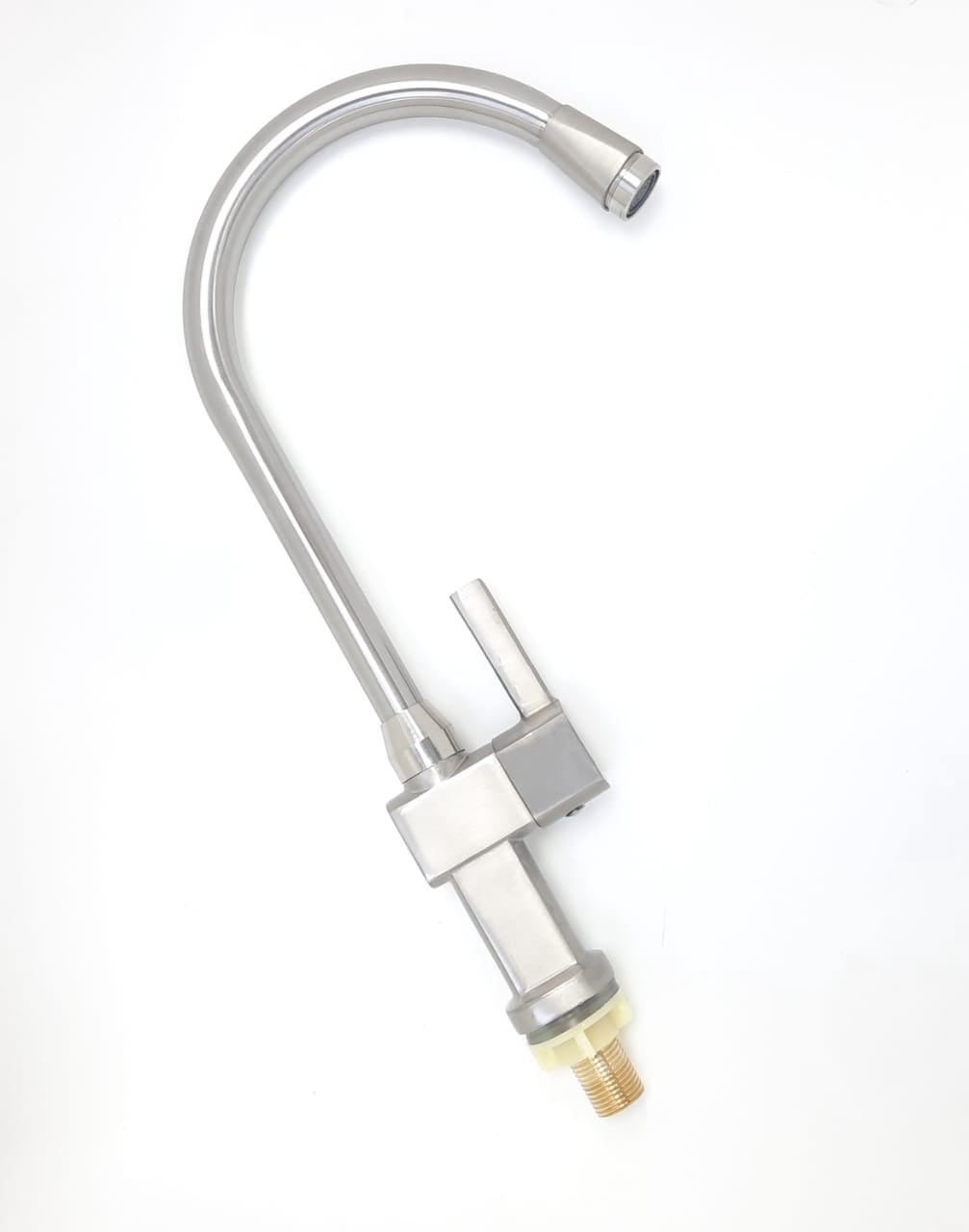 Goose Neck 1/2" Brush Nickle Sq Rounded Lever
