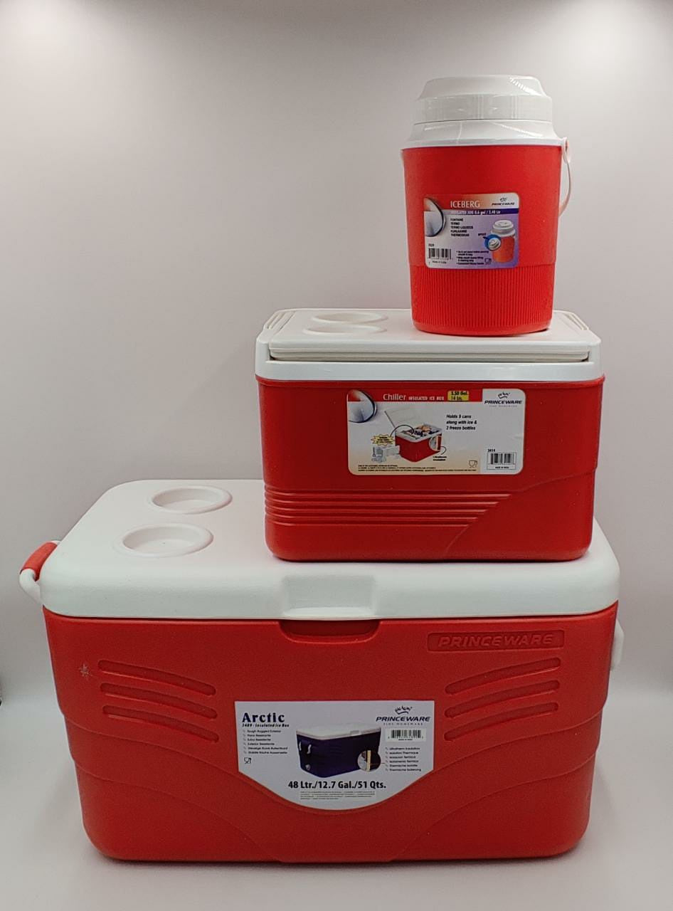 PRINCEWARE Cooler 5PCS 48LTR 12.7GAL 5.1Q Arctic 3489 Insulated Ice Box