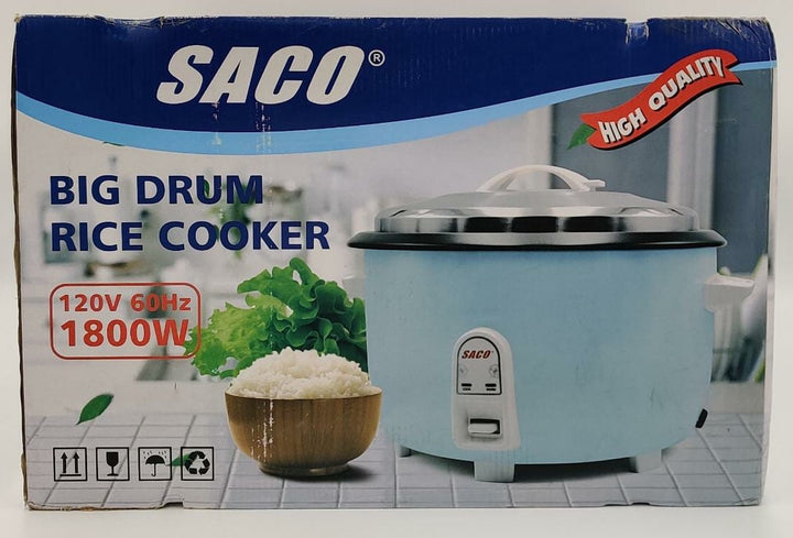 SACO Rice Cooker 04-FR-20131 Big Drum 1800W 120V