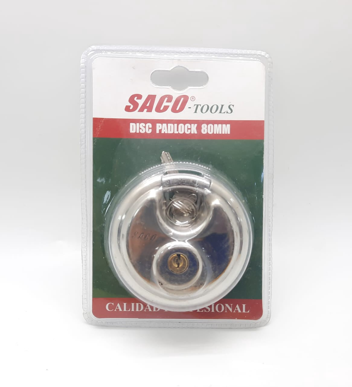 SACO Padlock 80MM Disc Stainless Steel FR-21065