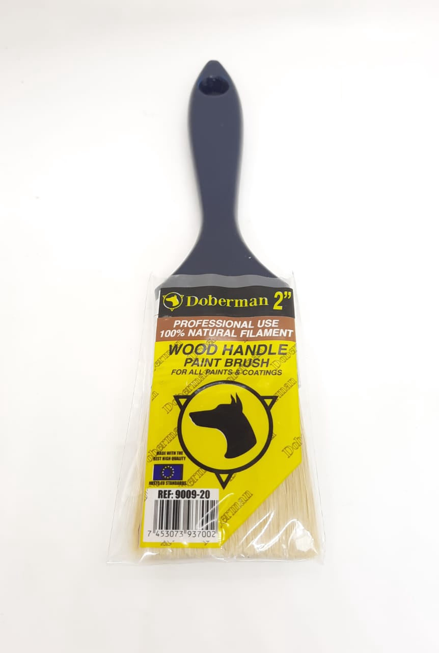 DOBERMAN Paint Brush 2" Black Wood Handle 9009-20