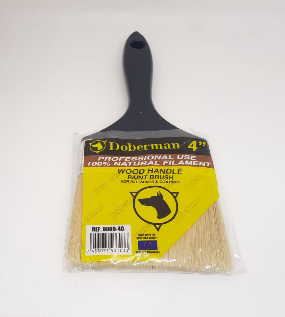 DOBERMAN Paint Brush 4" Black Wood Handle 9009-40