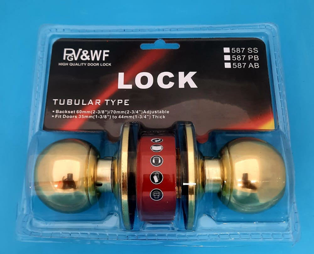 Lock Pgv&wf Entry Knob Polish Brass 587PB