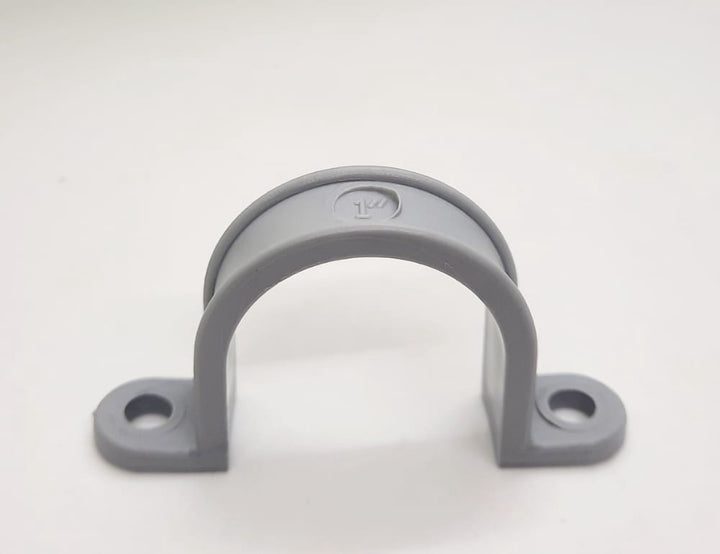 PVC Pipe Strap 1" Light WHITE/GREY