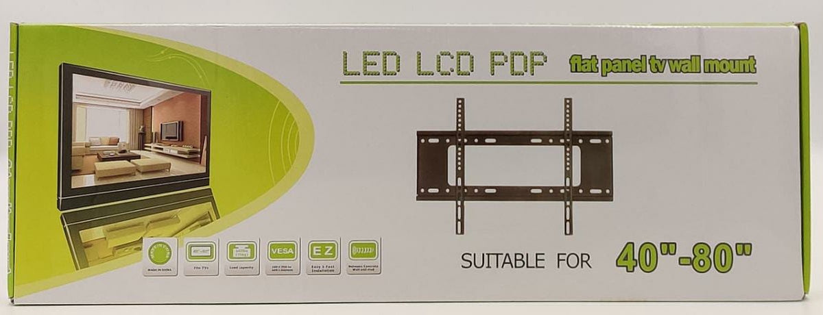 TV Wall Bracket 40"-80" LED LCD Pdp Green Box Flat Panel W04