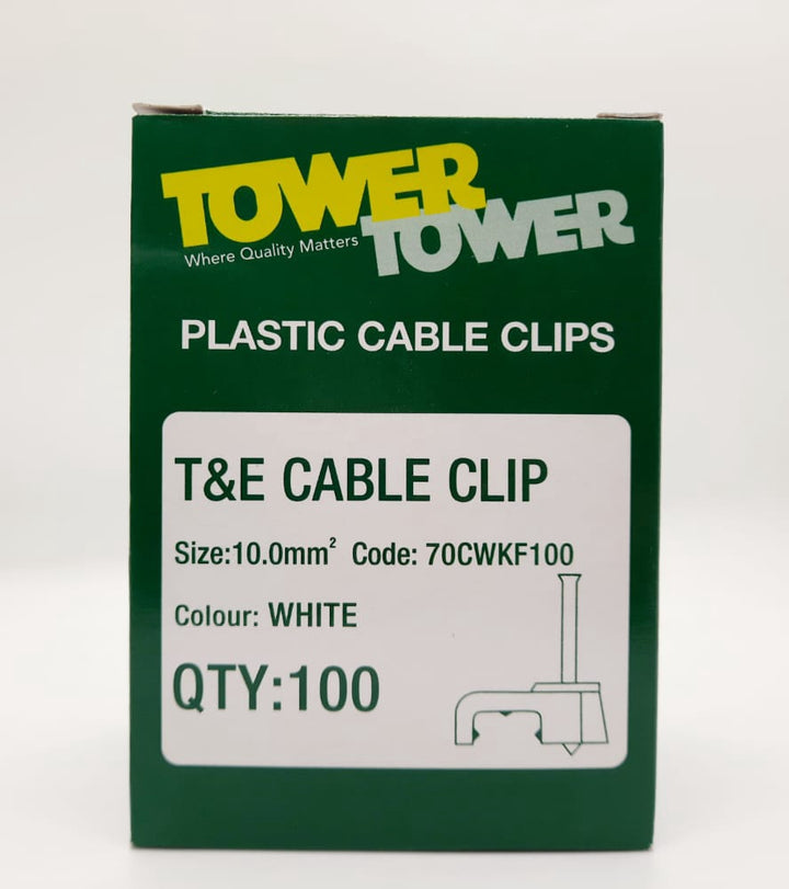 T&E Cable Tower Clips 10MM Flat 70CWKF100 100PCS Box