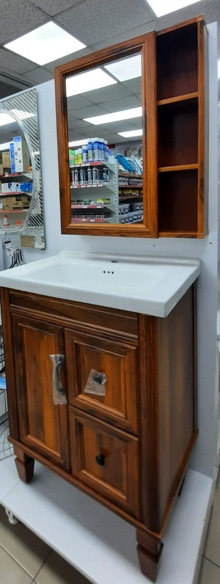 Bathroom Cabinet #7760 with Sink and Mirror 60X48X64 CM