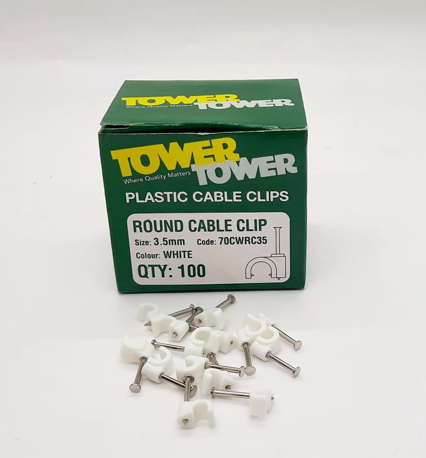 Cable Tower Clips 3.5MM Round 70CWRC35 100PCS Box