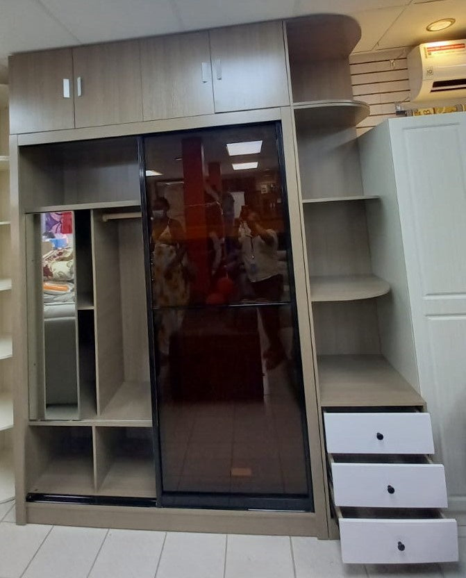Wardrobe Quad 816A-12 with Glass Sliding Door