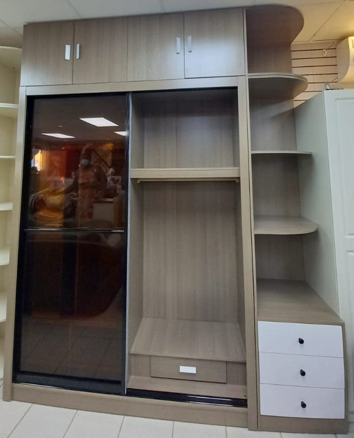 Wardrobe Quad 816A-12 with Glass Sliding Door