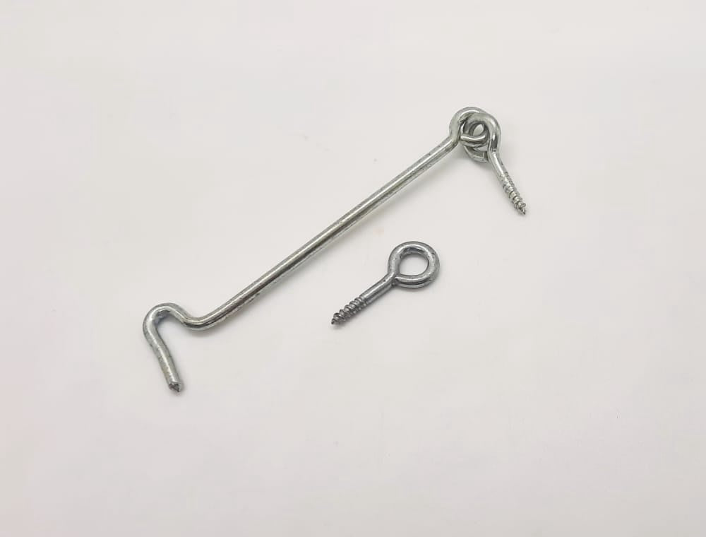 Hook & Eye 4" Window Silver