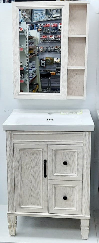 Bathroom Cabinet #7760 with Sink and Mirror 60X48X64 CM