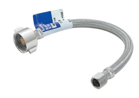 EASTMAN Flex Hose Toilet 1/2" X 7/8" X 12" Metal #48084