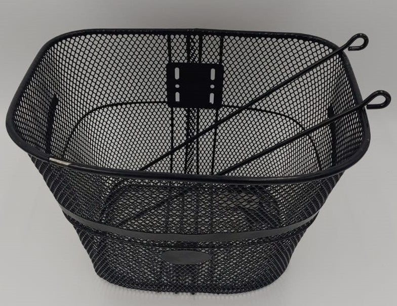 Bicycle Basket Black with Fittings Large Singh